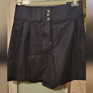 Lane Bryant Black Shorts with Subtle Pleats
